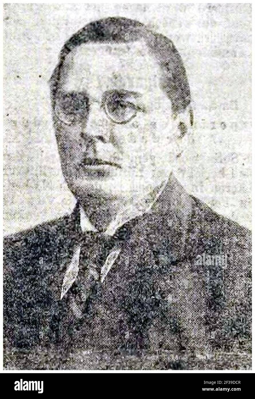 Prof. Mr. J.A. Veraart, 1925. Stock Photo