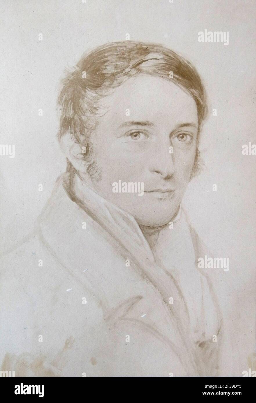 Professor von Martius (Carl Friedrich Philipp von Martius 1794-1868), painter August Grahl. Stock Photo
