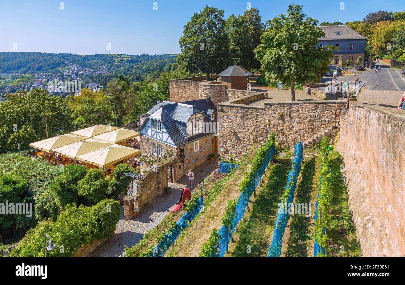 geography / travel, Germany, Hesse, Marburg, Marburg at the Lahn, landgrave's castle, Bueckingsgarten, Additional-Rights-Clearance-Info-Not-Available Stock Photo