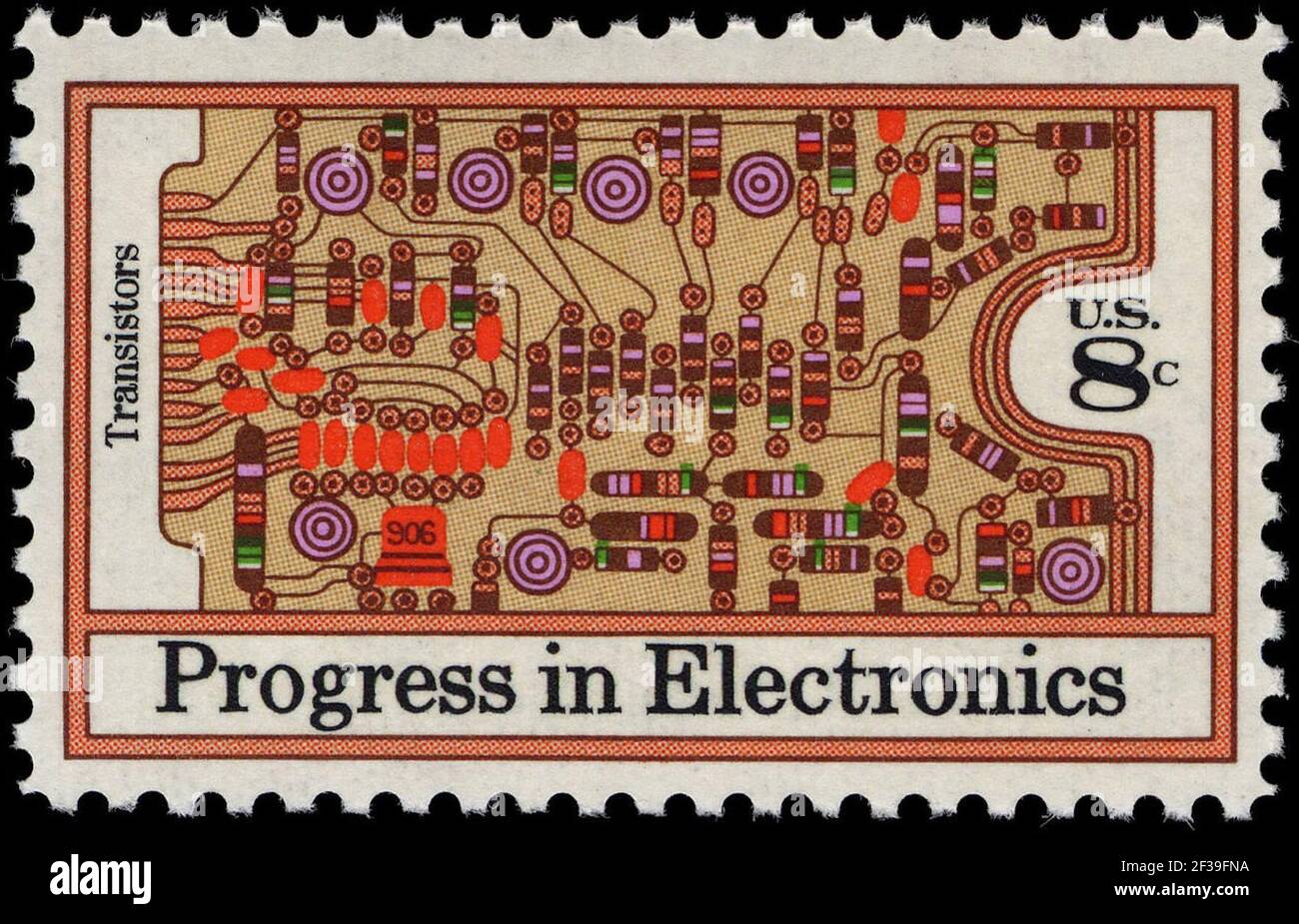 Progress in Electronics 8c 1973 issue U.S. stamp Stock Photo Alamy