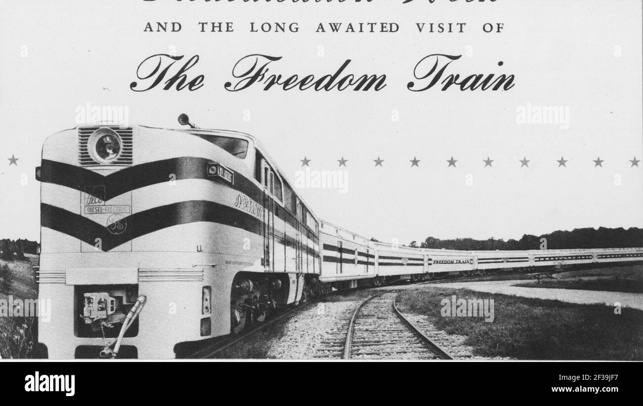 Promotion -Photograph of The Freedom Train (19084604375). Stock Photo