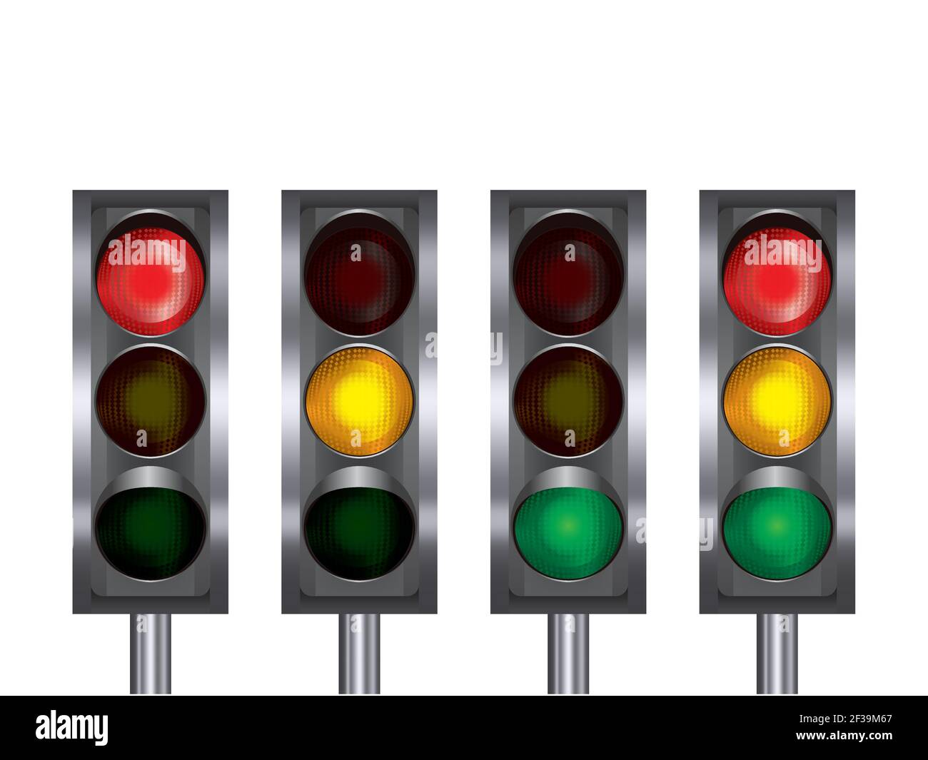 Traffic Light on illustration graphic vector Stock Vector