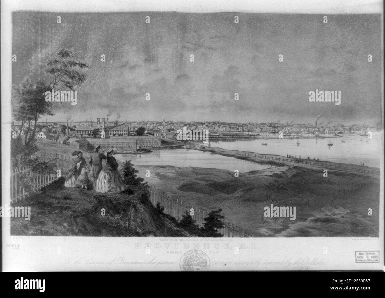 Providence, R.I., harbor view, taken from the grounds of Geo. W. Rhodes, Esq Stock Photo