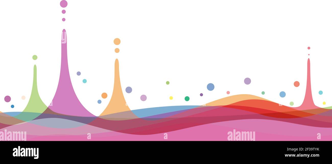 Colored splashes in abstract shape Stock Vector