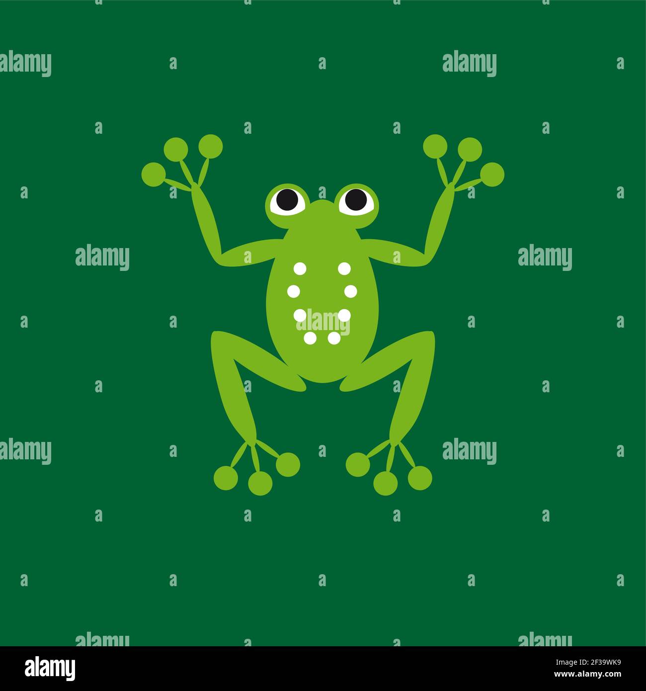 Vector logo frog company Stock Vector