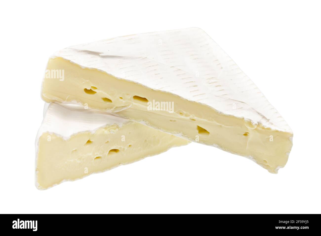 Camembert or brie cheese isolated on white background. Soft cheese