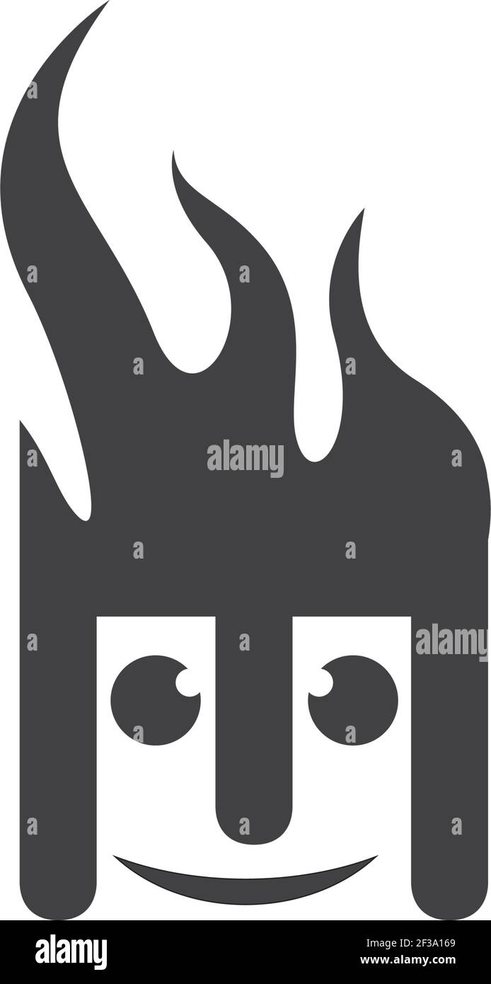 Fire flame logo template vector icon Oil, gas and energy logo concept Stock Vector