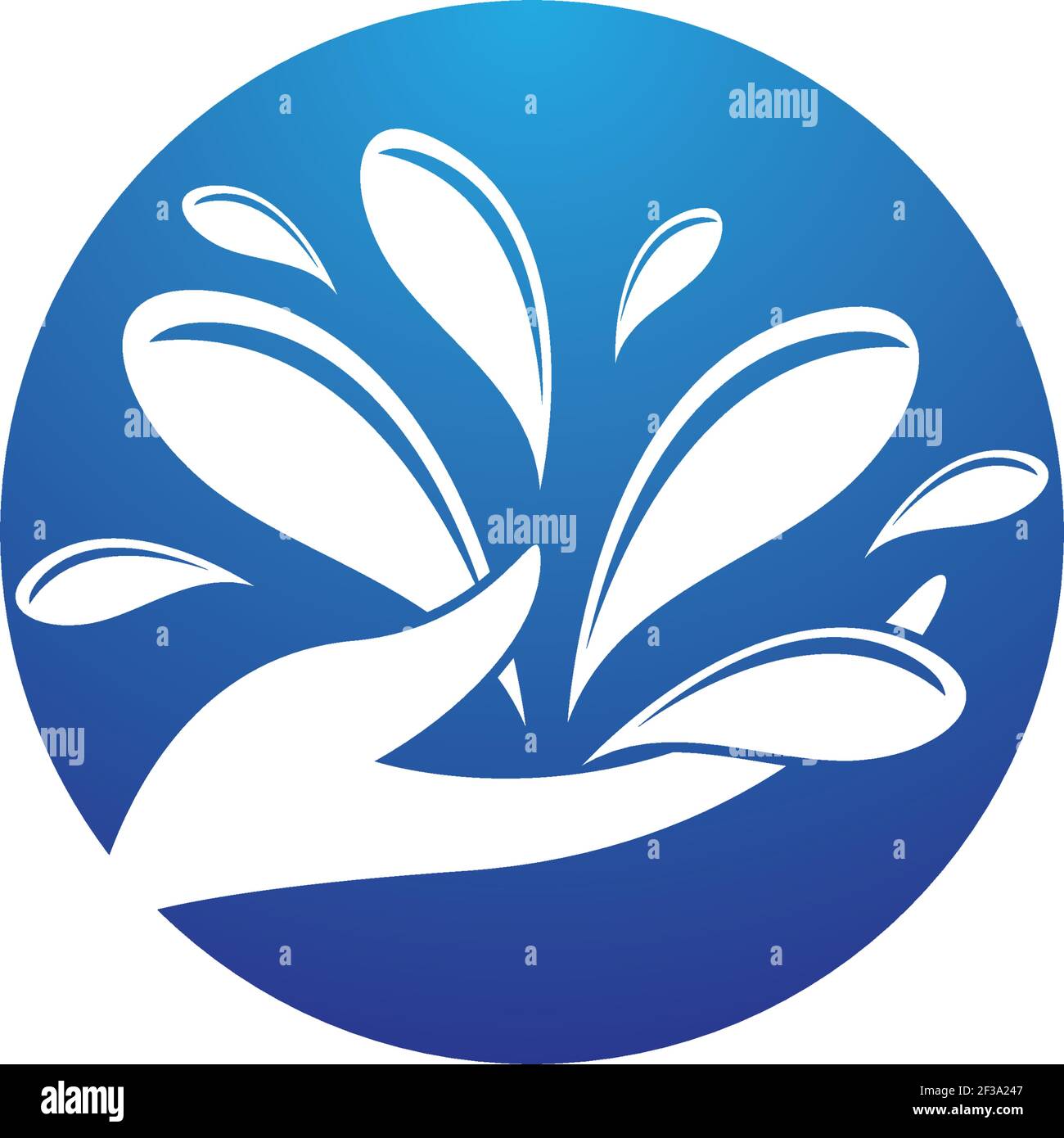 Water Splash logo vector icon illustration design Stock Vector