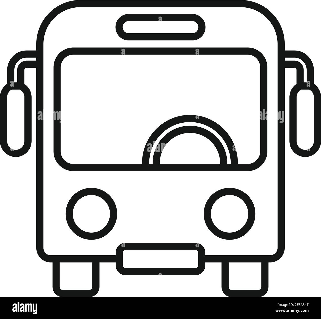 Trip bus icon, outline style Stock Vector
