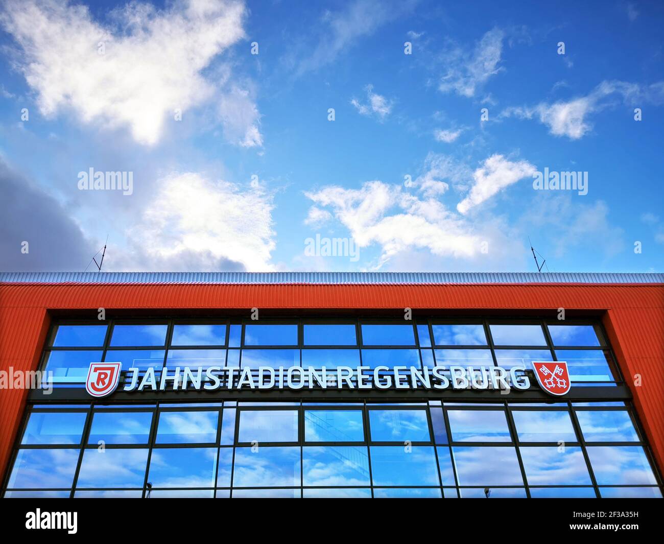 Jahnstadion Regensburg SSV Jahn 1889 rebranded renamed former Continental Arena stadium Stock Photo