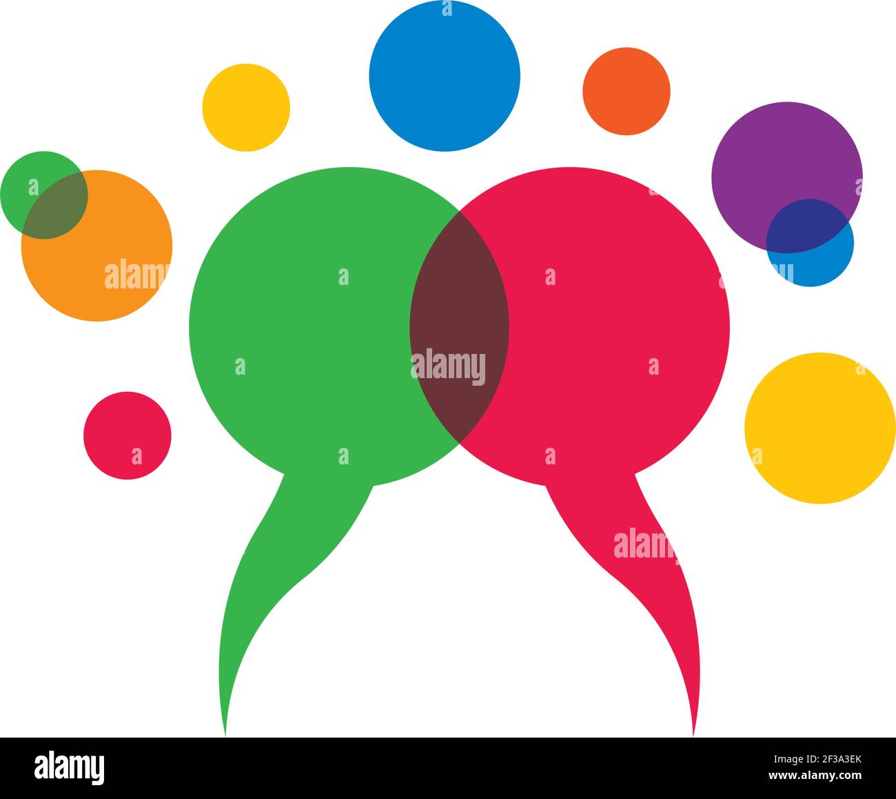 Speech bubble logo template vector icon illustration design Stock ...