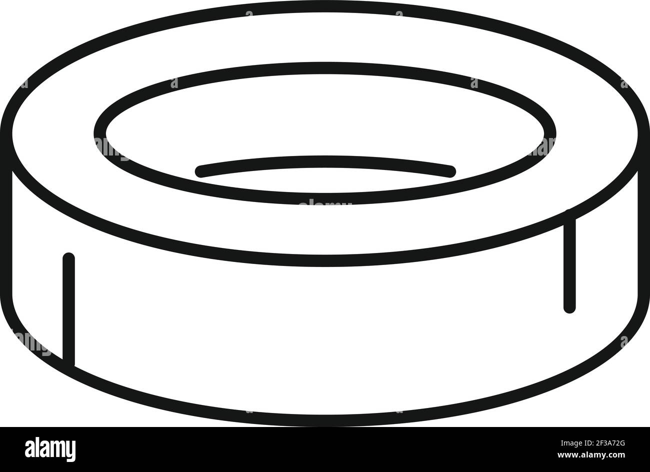 Scotch roll icon, outline style Stock Vector