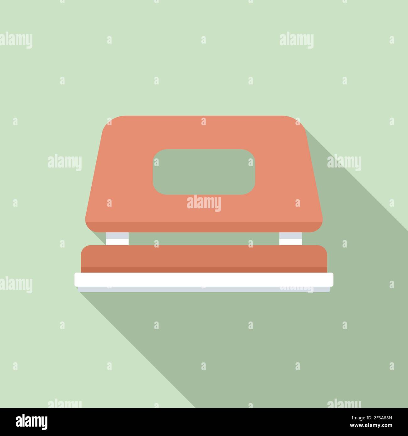 Office hole puncher icon, flat style Stock Vector