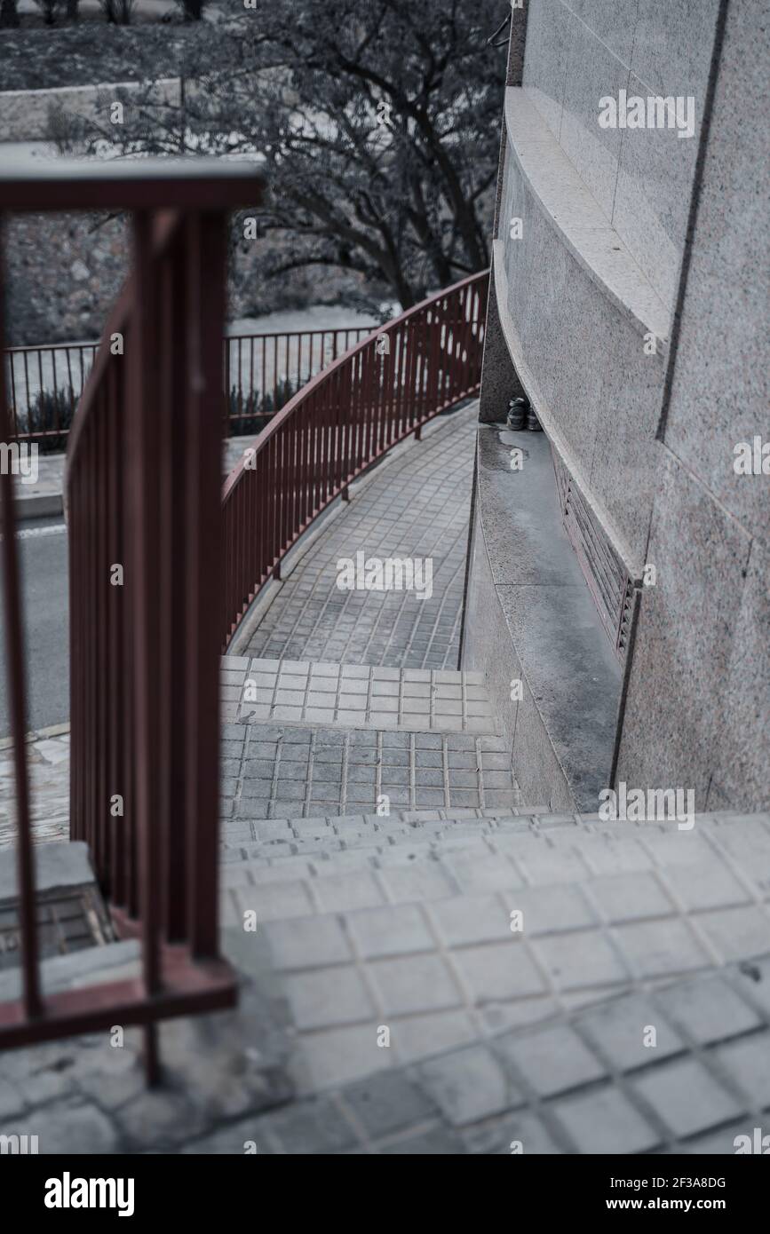 Descending stairs Stock Photo