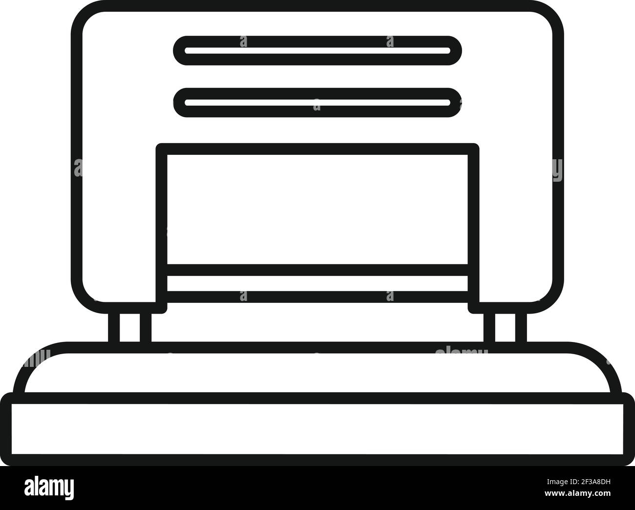 School hole puncher icon, outline style Stock Vector