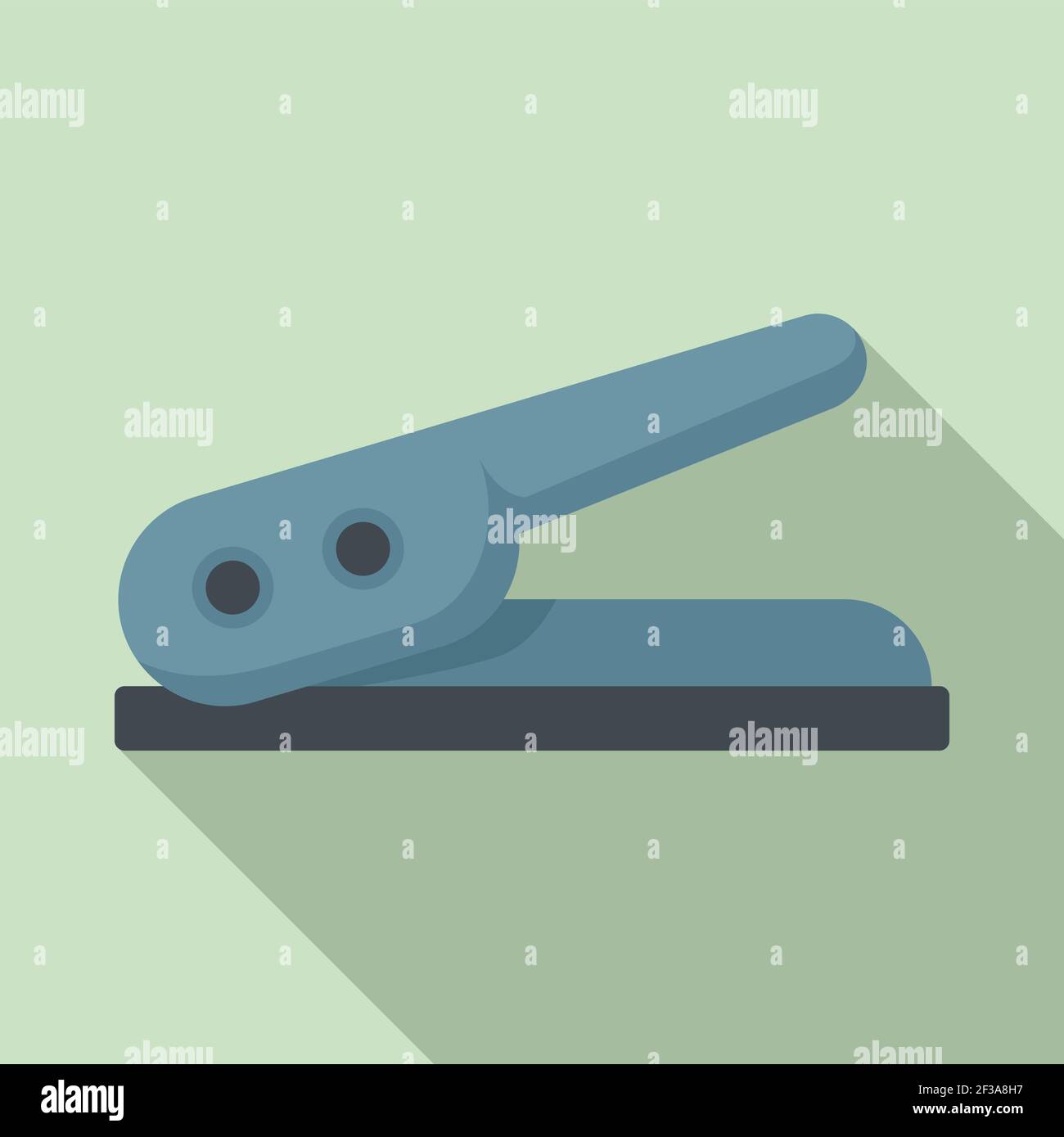 Hole stapler icon, flat style Stock Vector