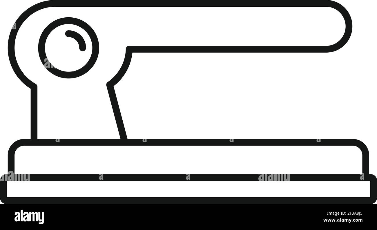 Hole punch stapler icon, outline style Stock Vector