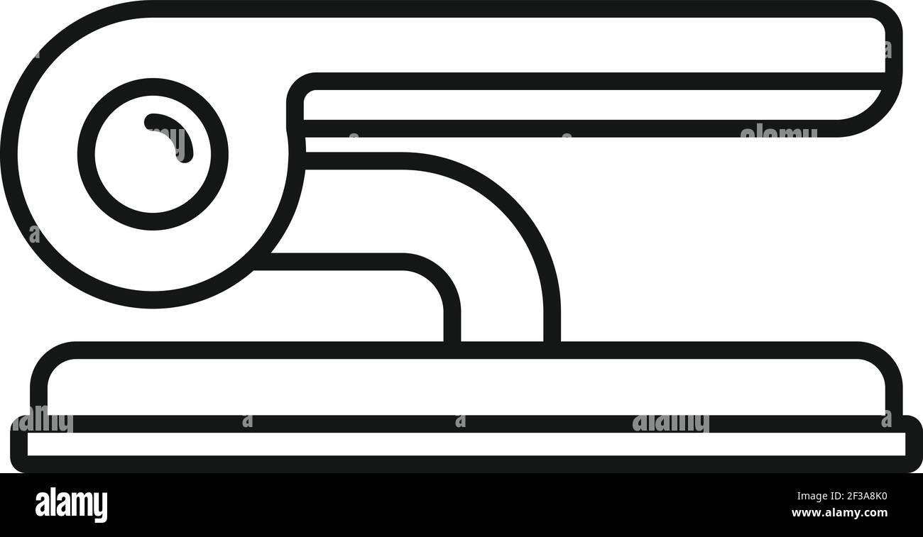 Documents hole punch icon, outline style Stock Vector