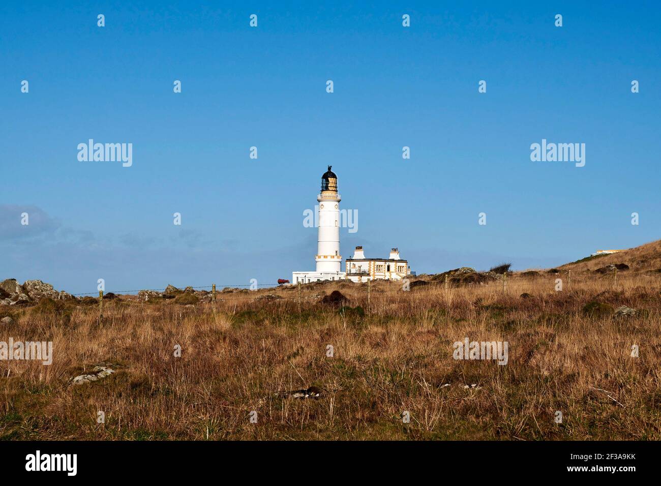 Corsewall Lighthouse is a lighthouse at Corsewall Point, Kirkcolm near Stranraer in the region of Dumfries and Galloway in Scotland Stock Photo