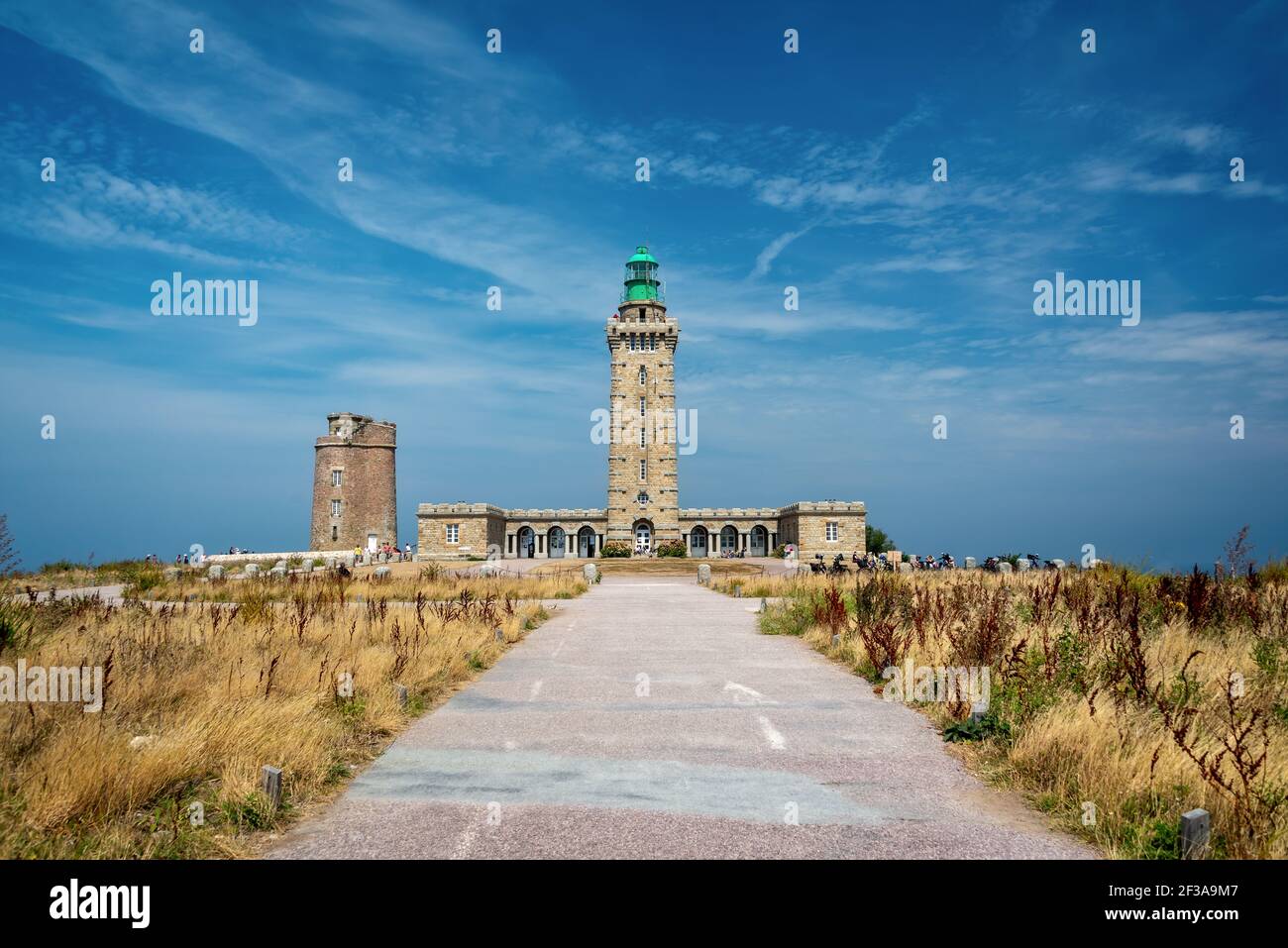Cap Frehel lighthouse in Côtes d'Armor, Brittany, France Stock Photo