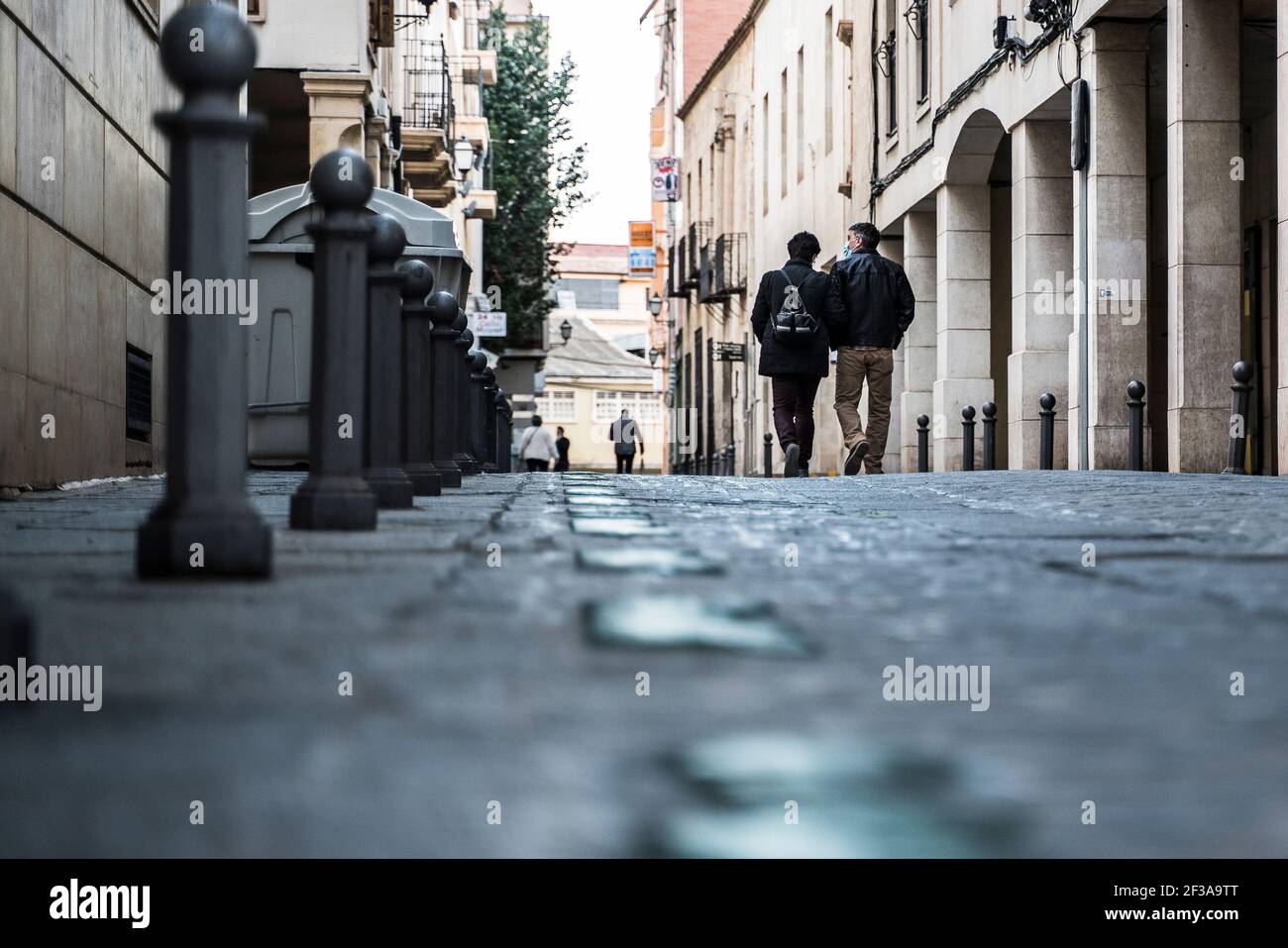 People walking in the street Stock Photo