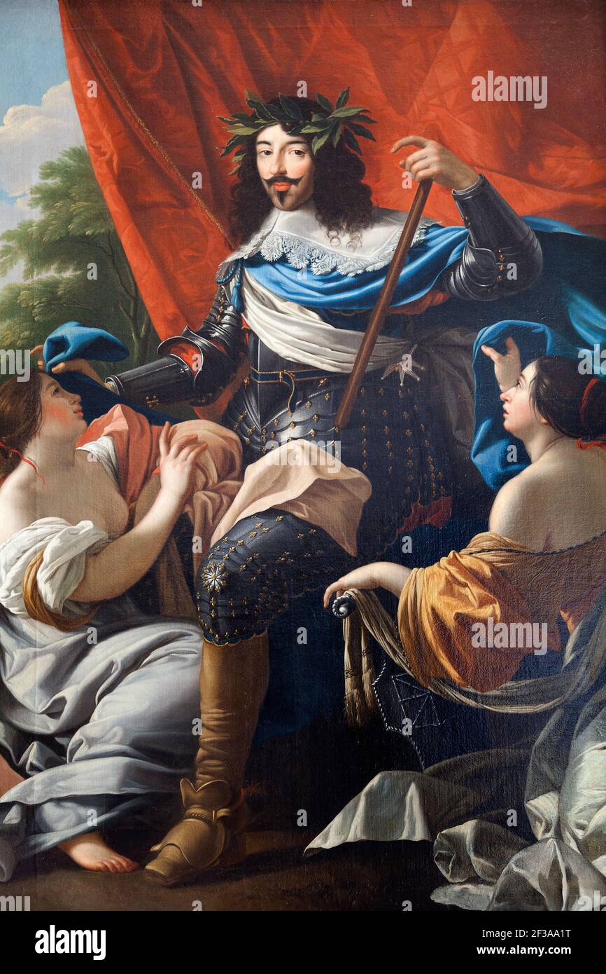 Portrait of Louis XIII of France painted by Simon Vouet in 1640. Stock Photo
