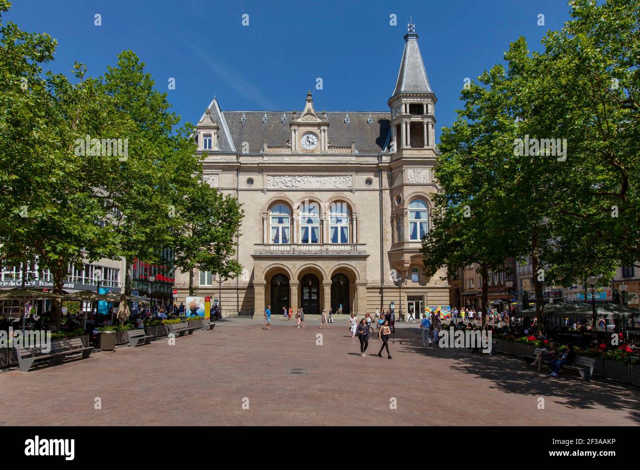 Luxembourg: “place d'Armes” square in Luxembourg City Stock Photo