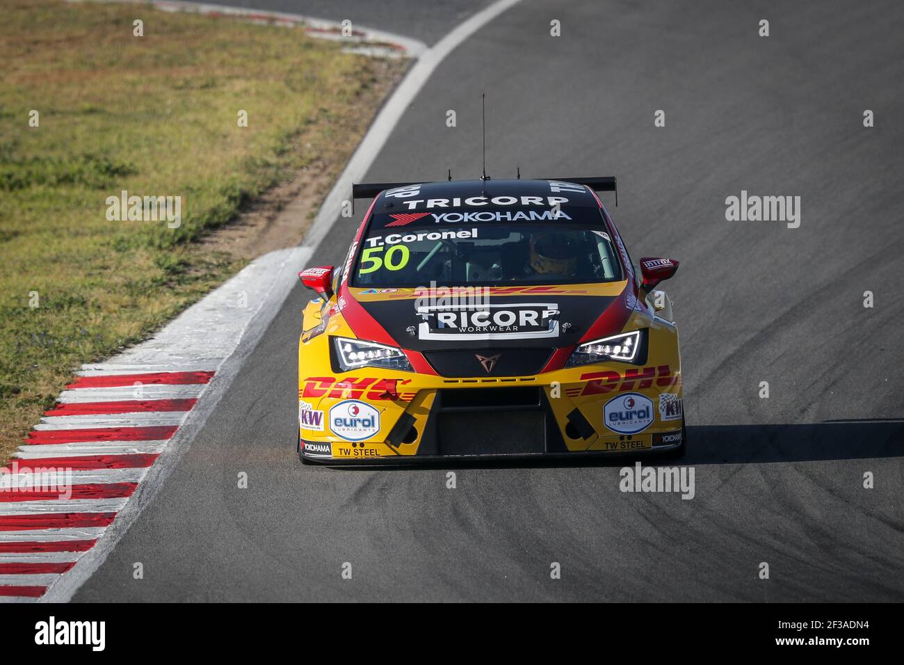 50 TOM CORONEL (NETHERLANDS),COMTOYOU RACING,CUPRA TCR, action during the  2019 FIA WTCR World Touring Car Tests at Barcelone, Spain, March 27 to 29 -  Photo Alexandre Guillaumot / DPPI Stock Photo - Alamy
