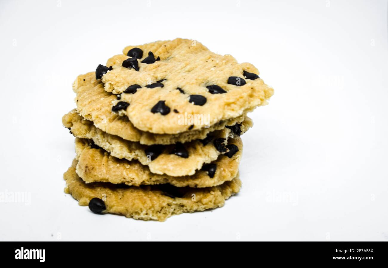 Chocolate Chip Cookie Bakery Cheesecake Baking Stock Photo