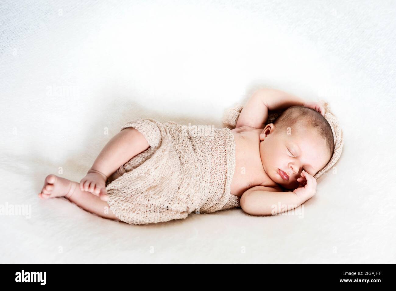 Portrait of a newborn baby boy Stock Photo