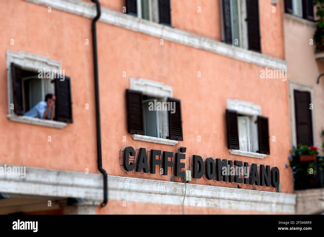 Caffe Domiziano Piazza Navona square, Rome, Lazio, Italy, Europe Stock Photo