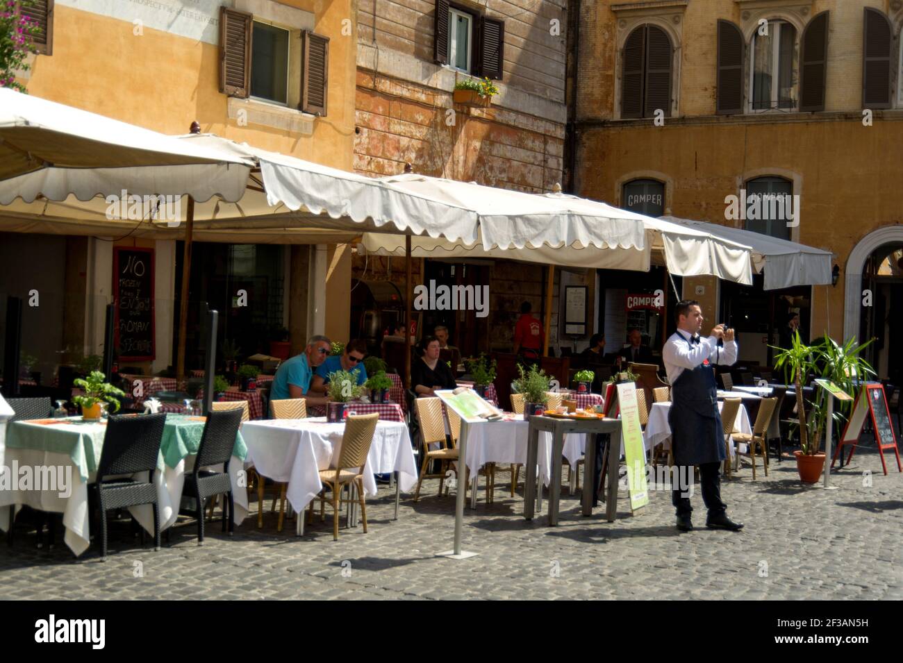 Restaurant, Pantheon square, Rome, Lazio, Italy, Europe Stock Photo