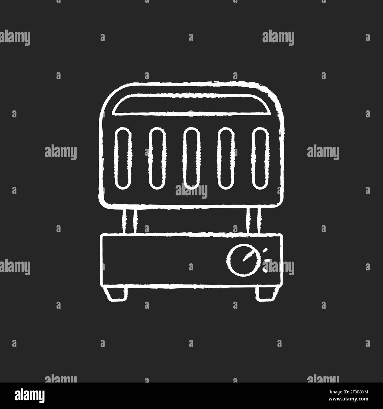 Electric grill chalk white icon on black background Stock Vector Image & Art Alamy