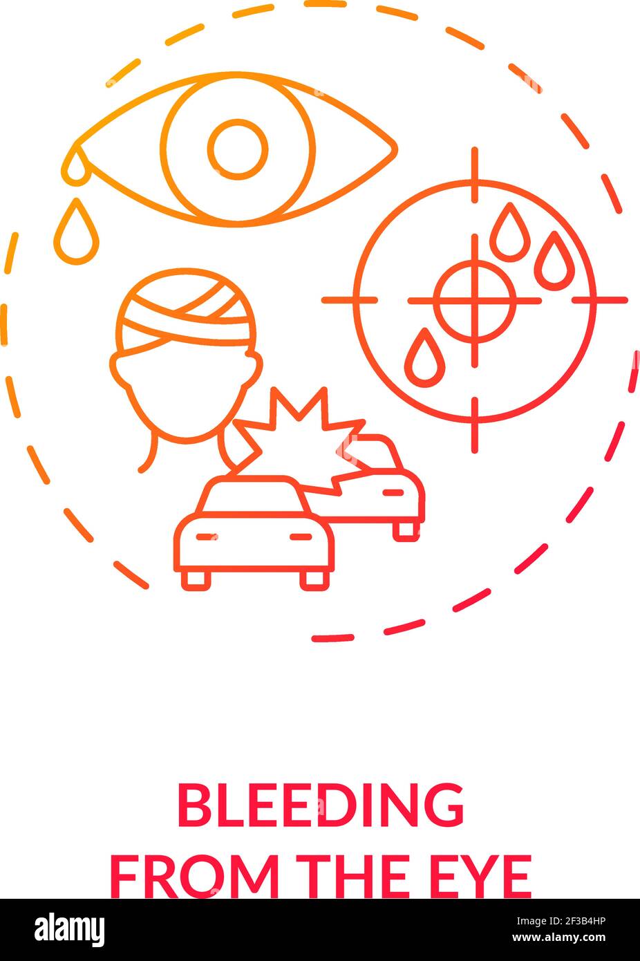 Bleeding from the eye concept icon Stock Vector Image & Art Alamy