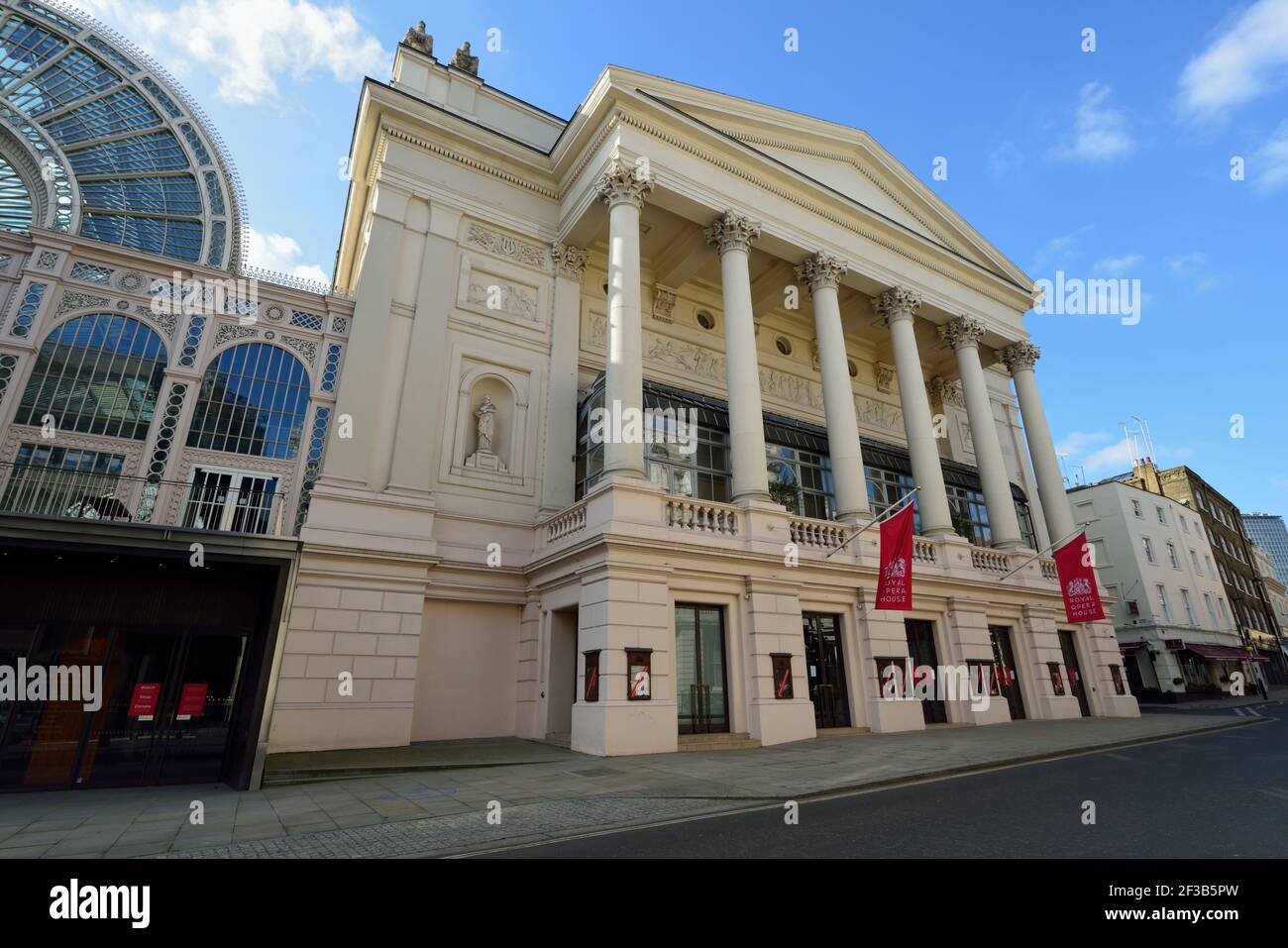 Royal Opera House (ROH), Bow Street, Covent Garden, London, United Kingdom Stock Photo