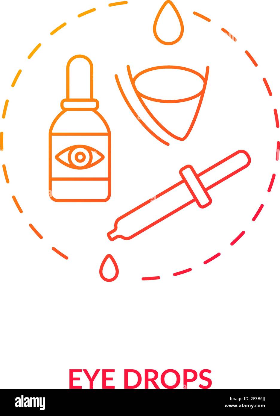 Eye drops concept icon Stock Vector