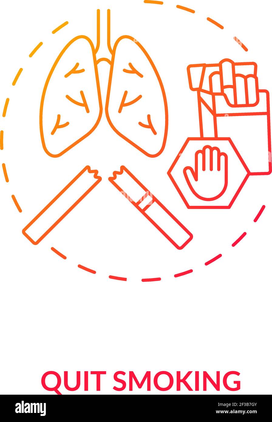 Quit smoking concept icon Stock Vector