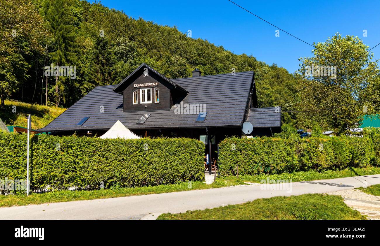 Bedkowska Valley, Poland - August 26, 2020: Brandysowka touristc base and guest house in central point of Bendkowska valley near Cracow in Lesser Pola Stock Photo