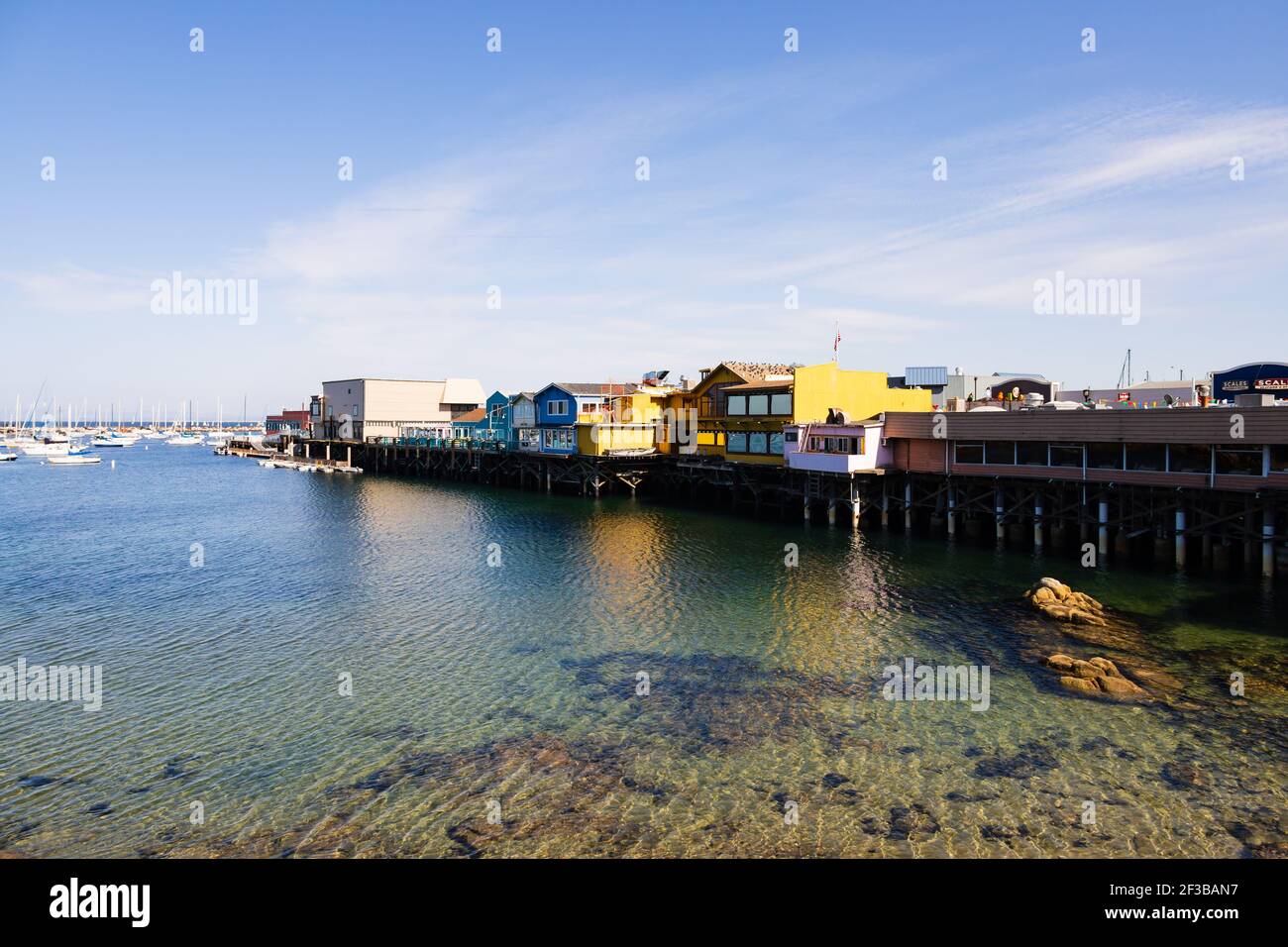 Old Fishermans Wharf. Old Monterey, California, United States of America. Stock Photo