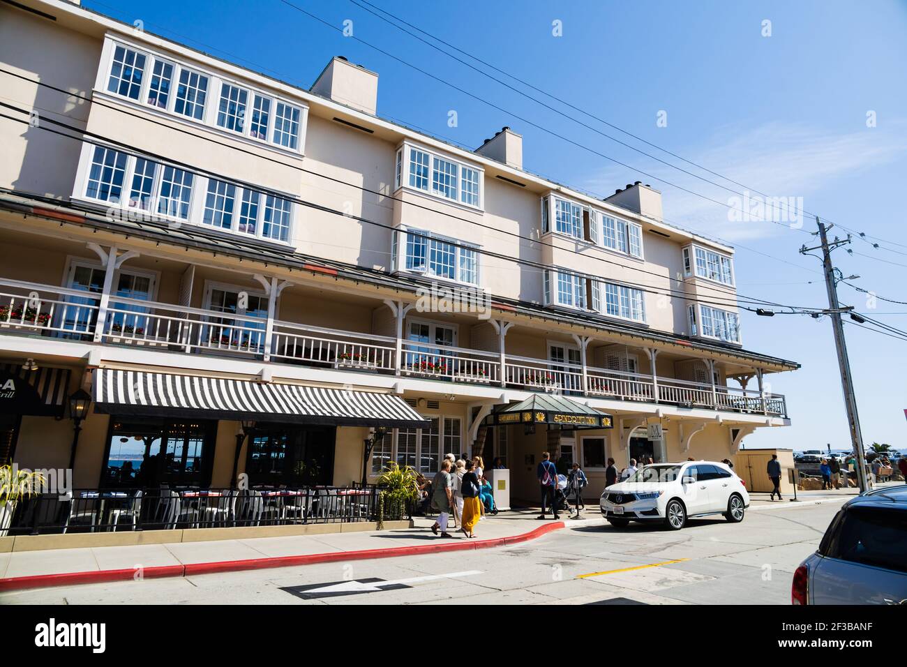Spindrift Inn, Cannery Row, Old Monterey, California, United States of America. Stock Photo