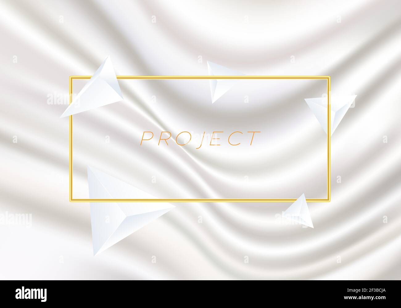 Abstract white background with soft waves Wave silk background Stock Vector