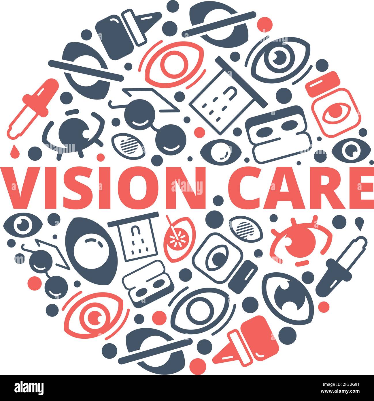 Optometry background. Eye lens ophthalmology equipments vision