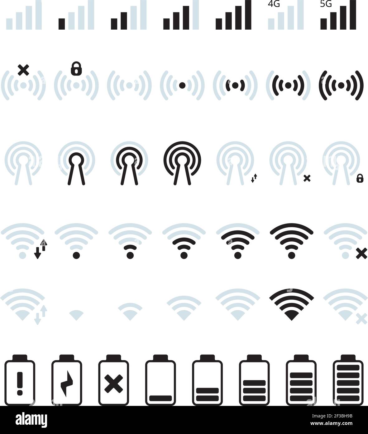 arrows wifi signal bars