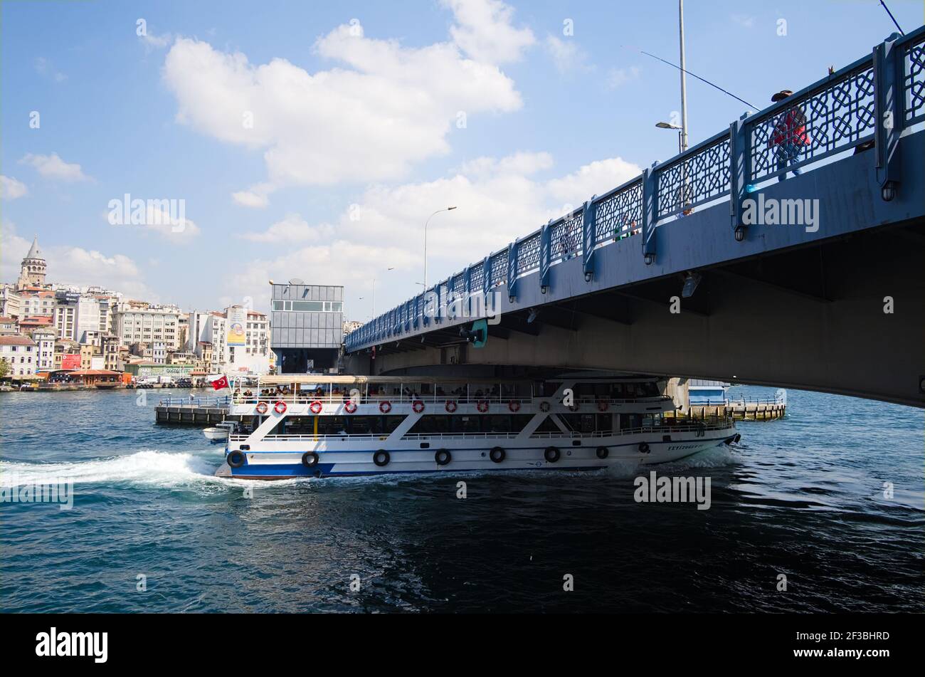 Premium Photo  Abandoned wooden fishing boat in the foreground near the  bosphorus in istanbul high quality photo