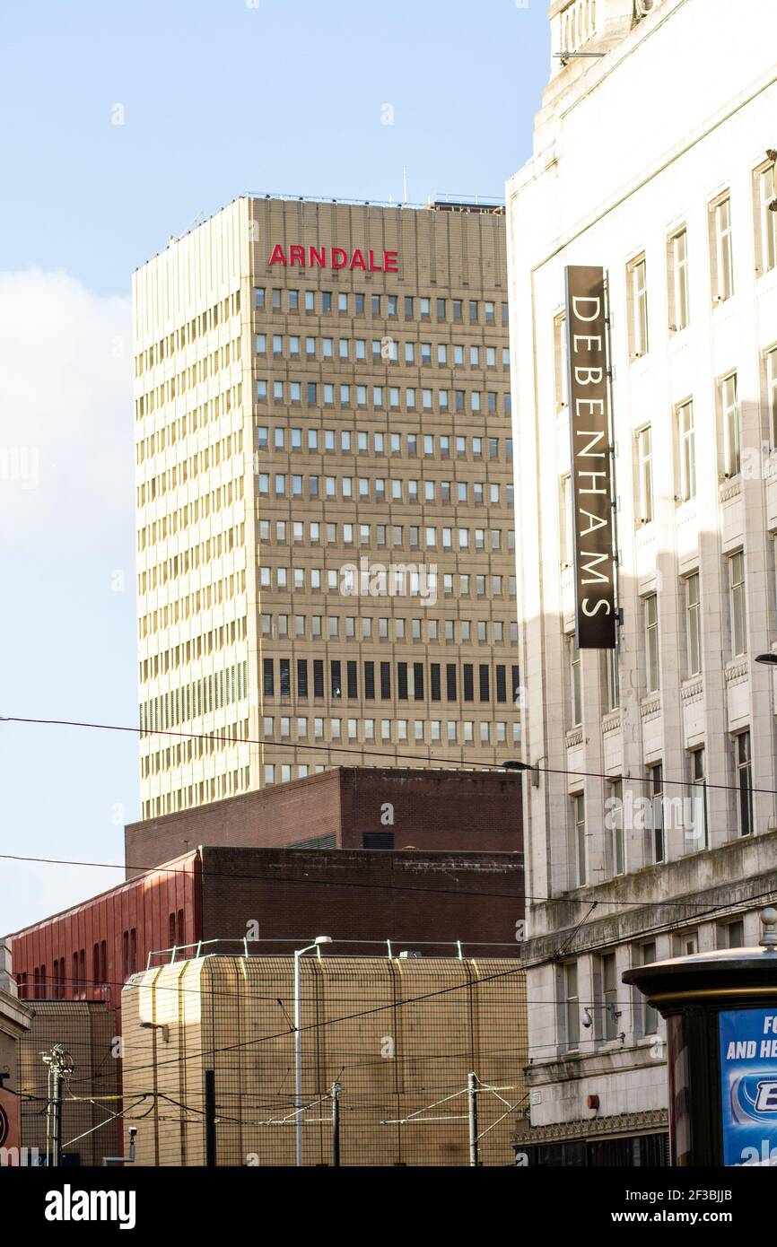 Manchester England - 13.10.2013: Manchester Arndale shopping centre ...
