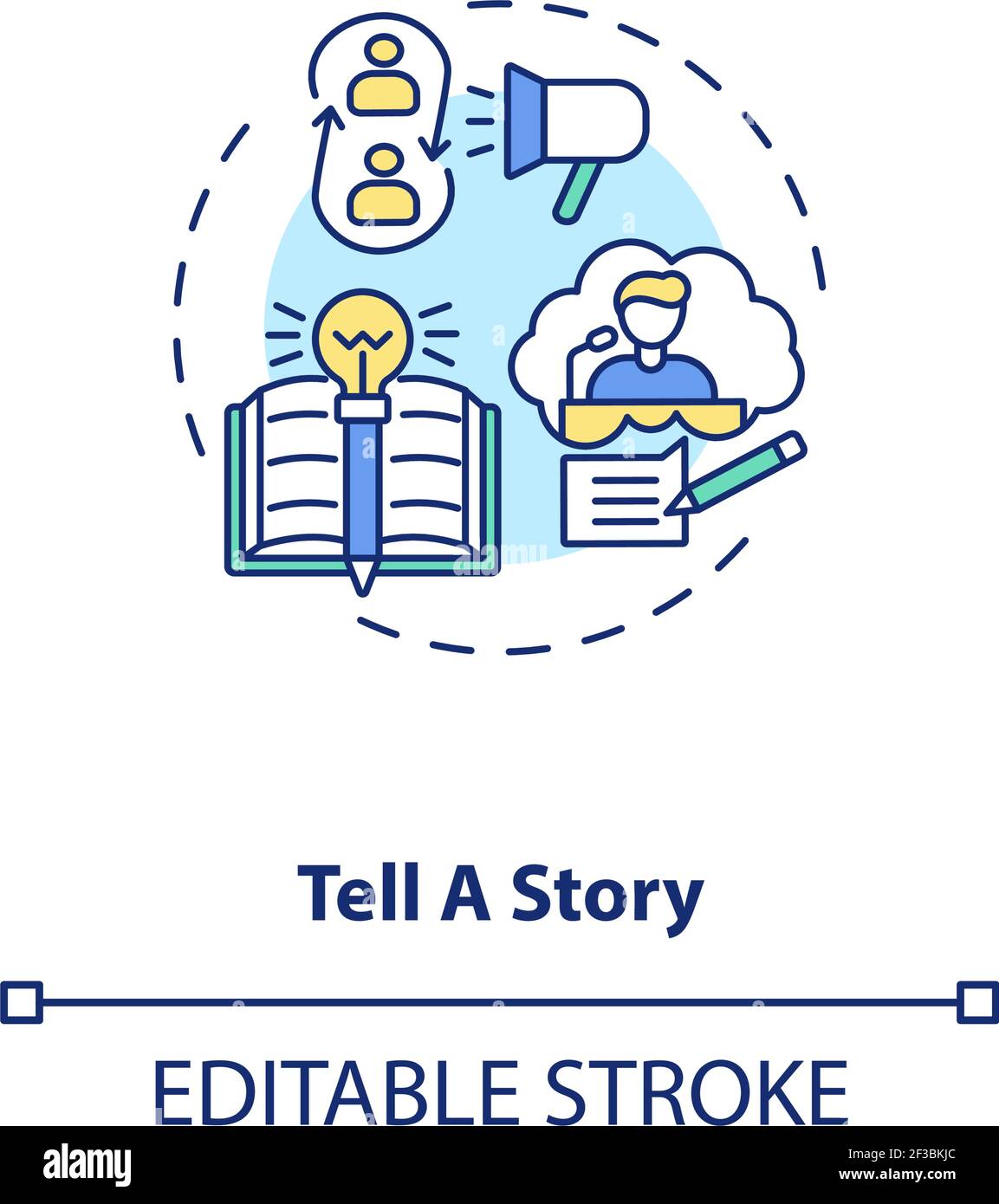 Tell story concept icon Stock Vector Image & Art - Alamy