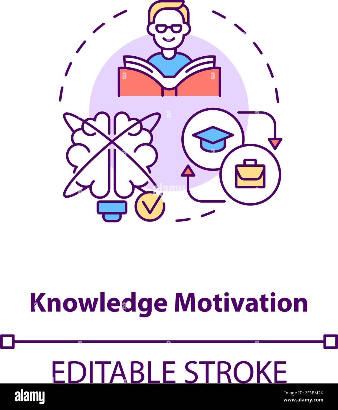 Knowledge motivation concept icon Stock Vector Image & Art - Alamy
