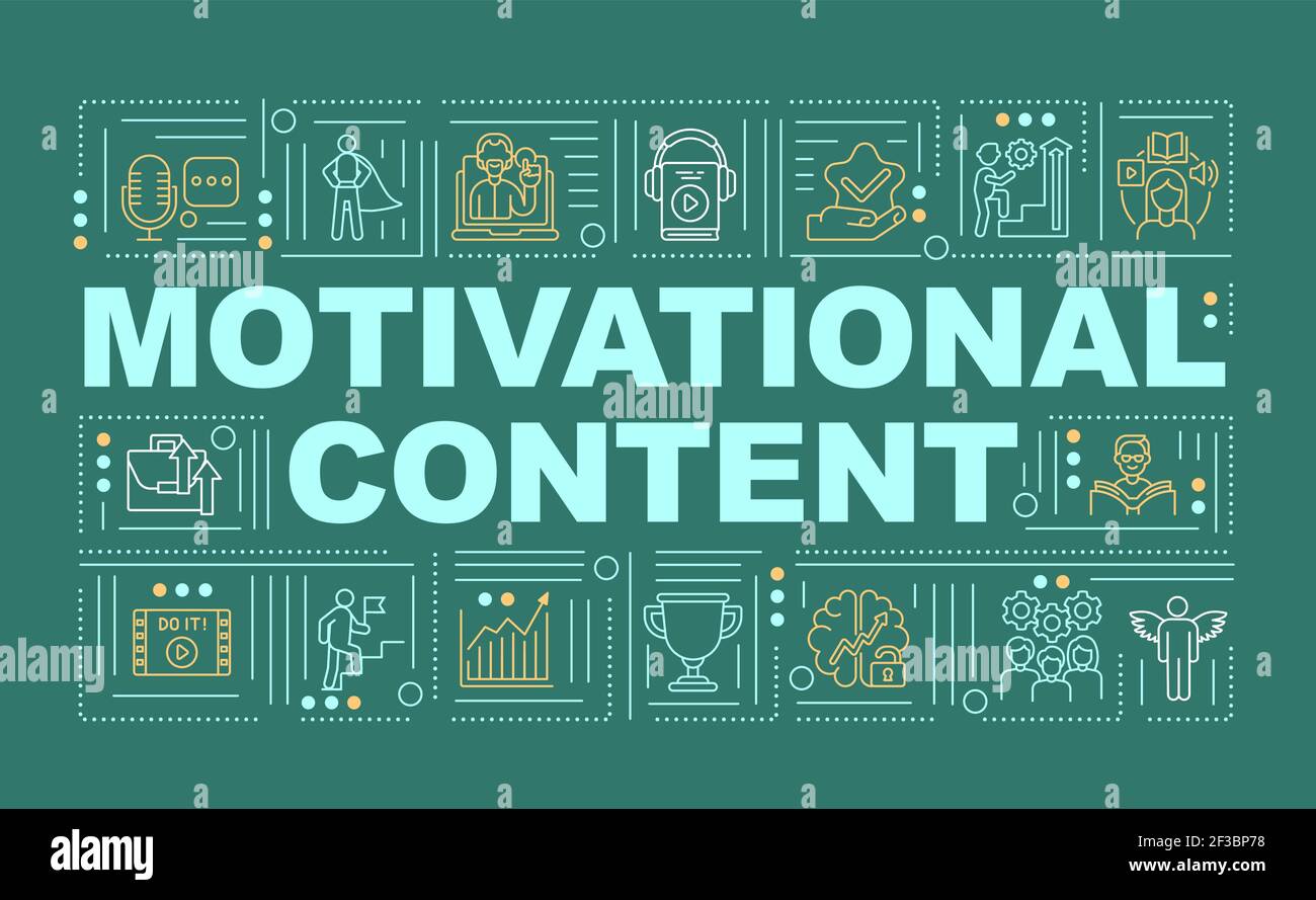 Motivational content word concepts banner Stock Vector