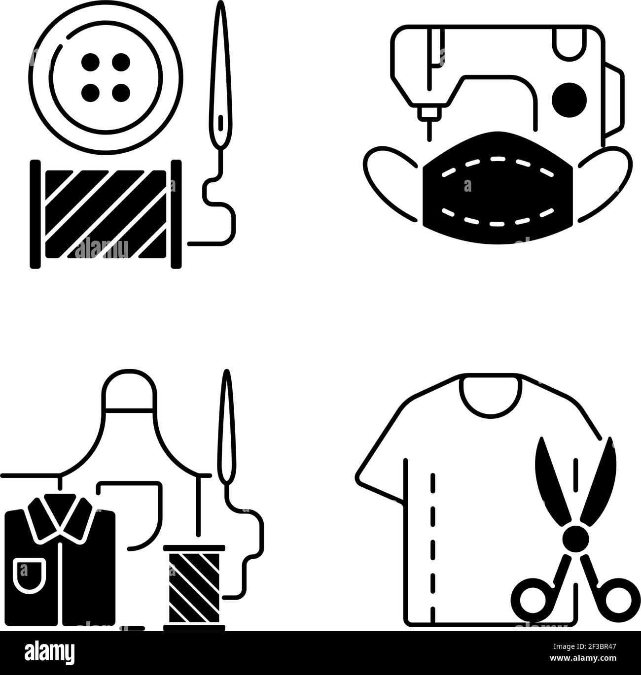 Clothing alteration black linear icons set Stock Vector Image & Art - Alamy