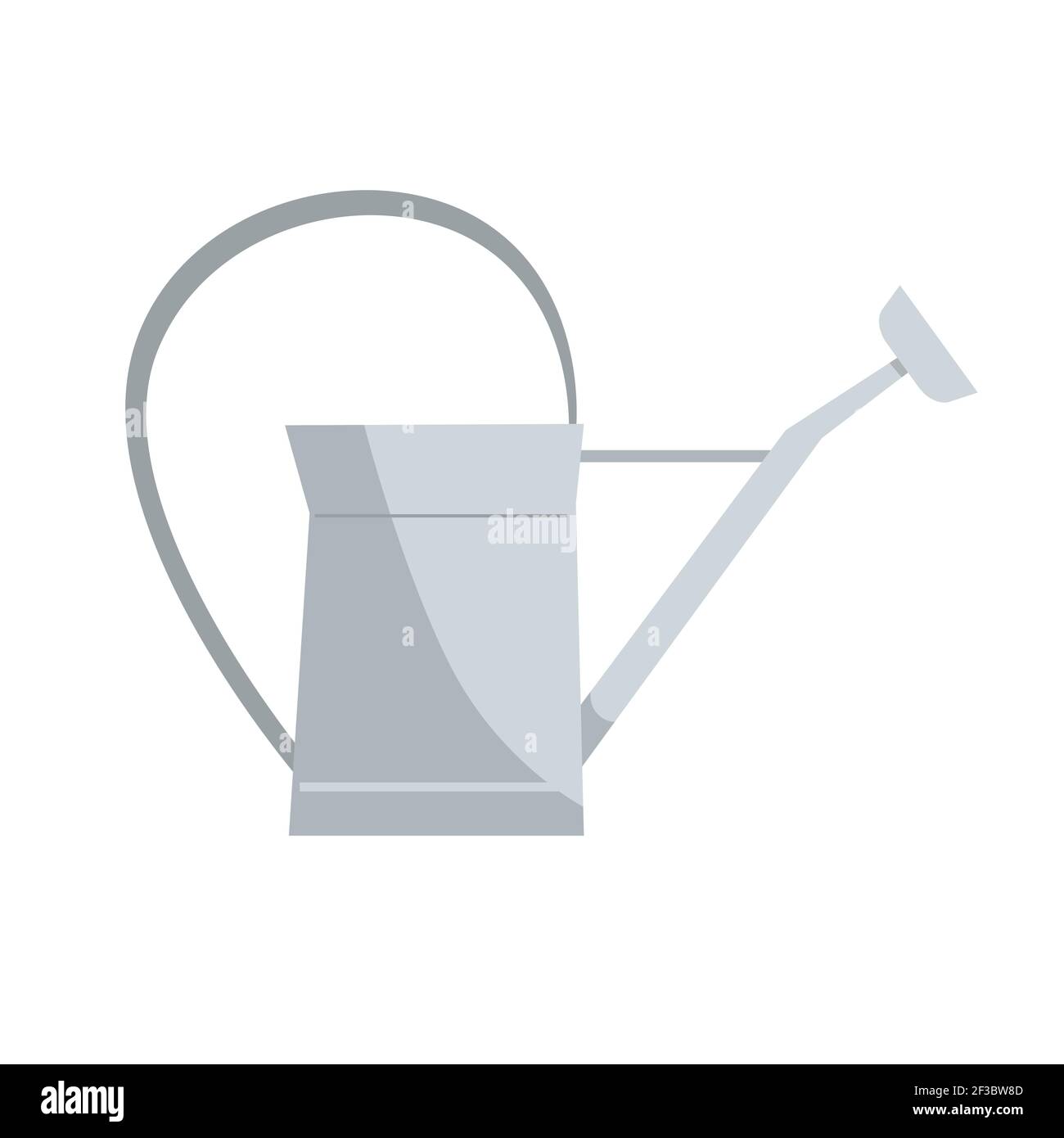 Vintage metal watering can, a classic design. Gardening tool or rustic decoration element. Vector illustration isolated on a white background Stock Vector